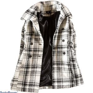 Coat with Faux Leather on Belt